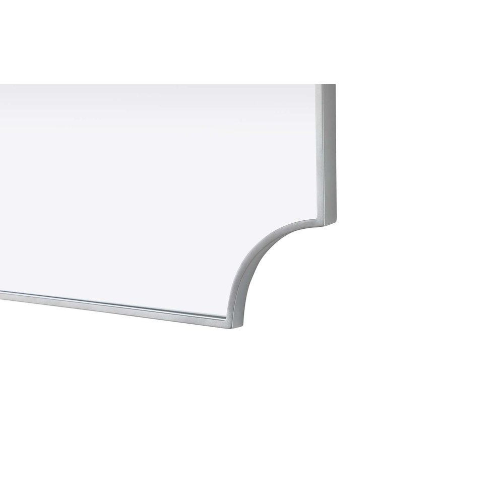 Notched Metal Mirror 22x30 inch in Silver. Picture 6