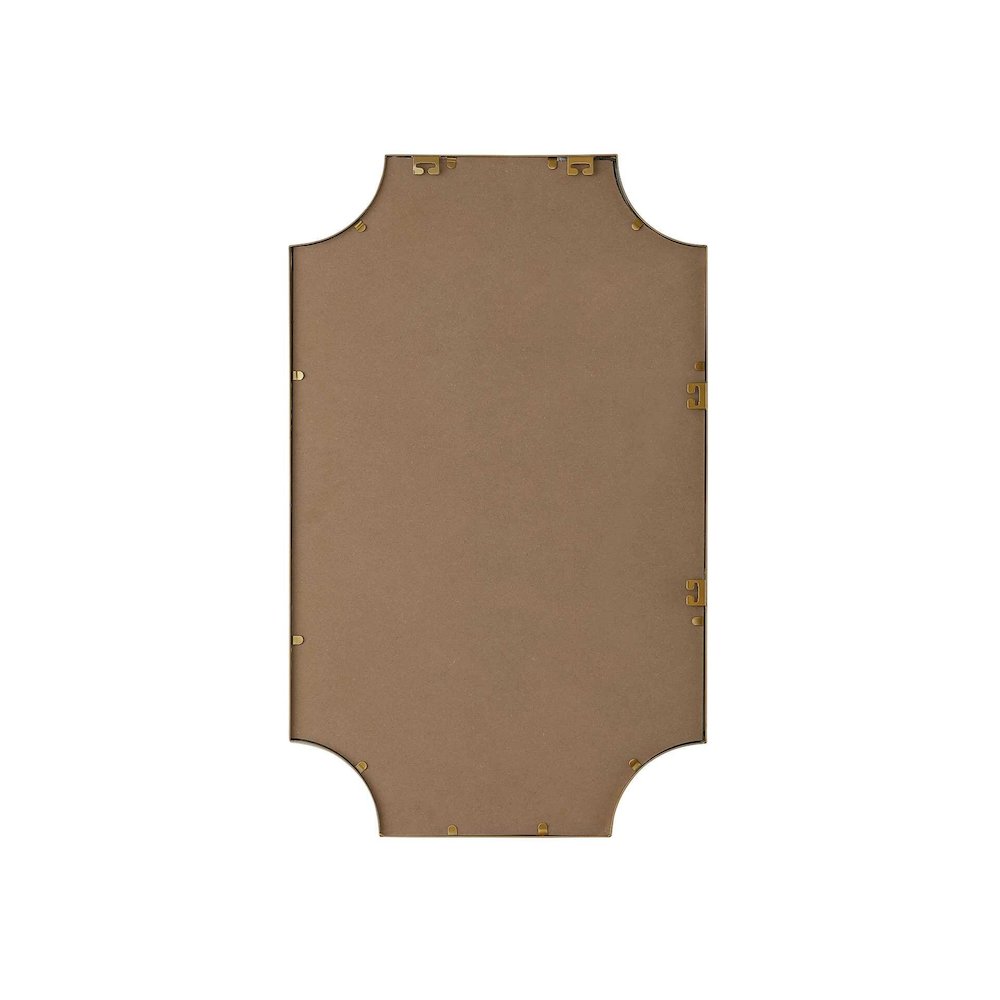 Notched Metal Mirror 22x36 inch in Brass. Picture 7
