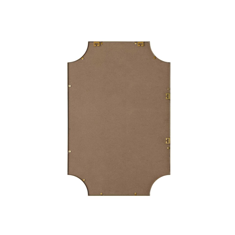 Notched Metal Mirror 24x36 inch in Brass. Picture 7