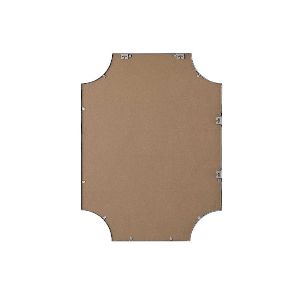 Notched Metal Mirror 27x36 inch in Silver. Picture 7