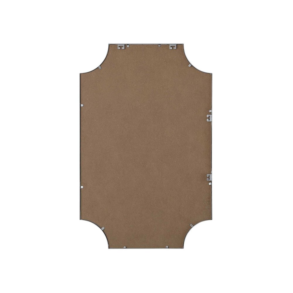 Notched Metal Mirror 27x42 inch in Silver. Picture 7