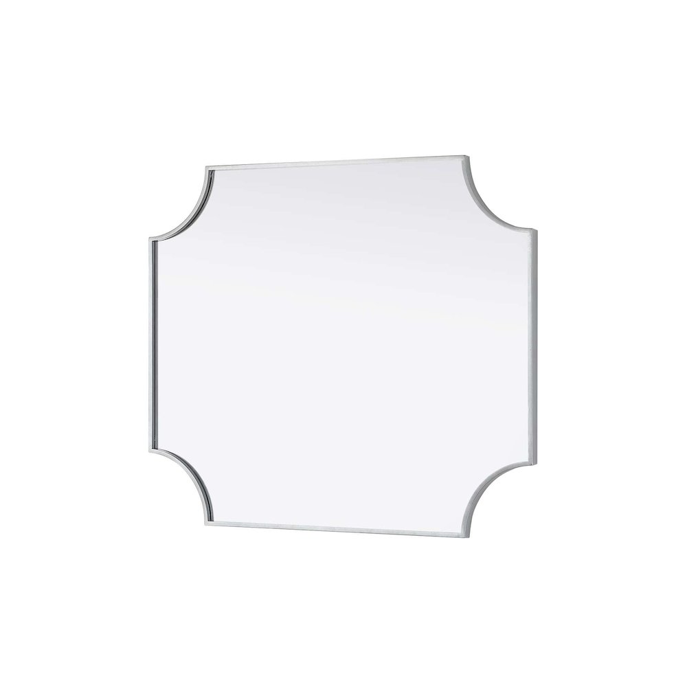 Notched Metal Mirror 30x36 inch in Silver. Picture 4