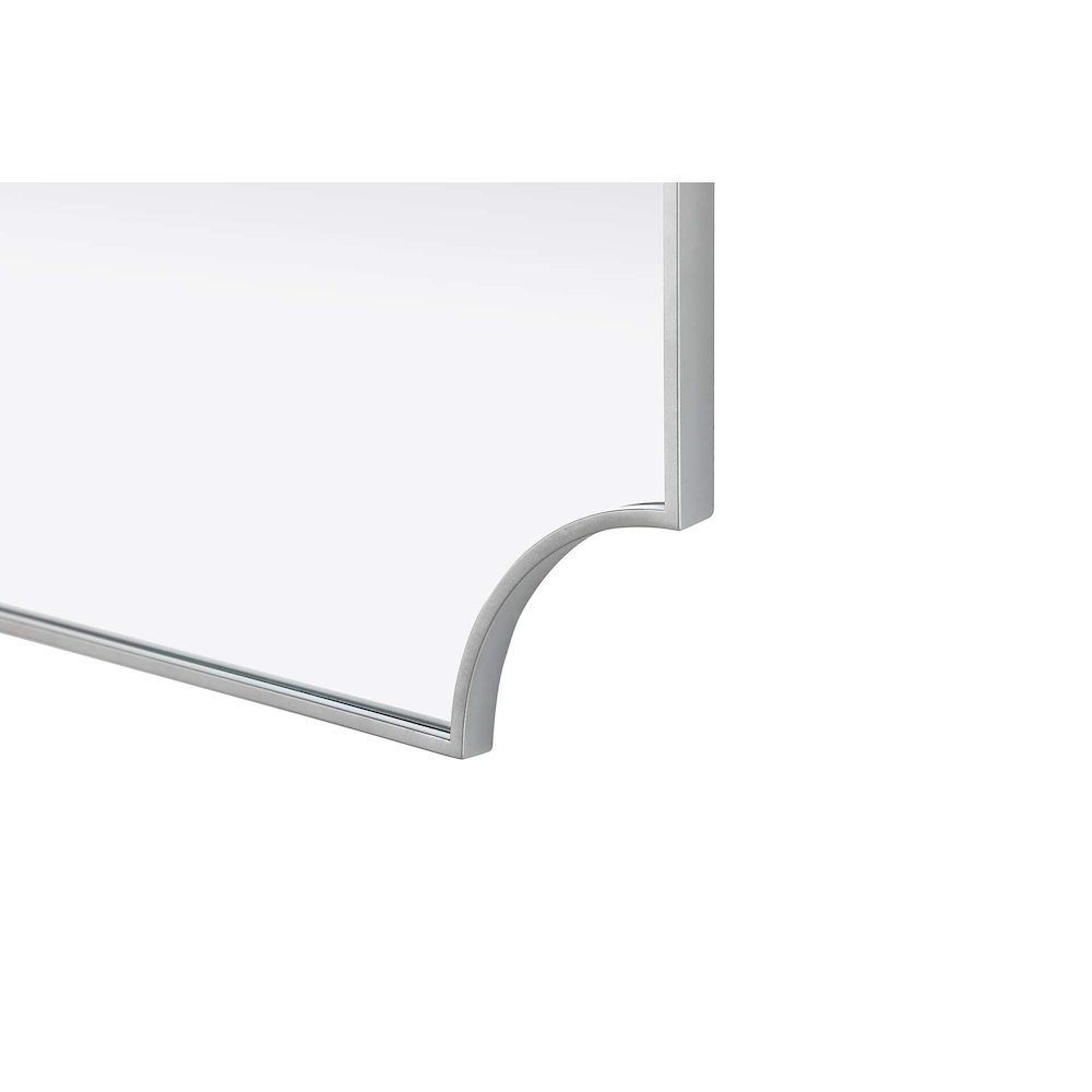Notched Metal Mirror 30x36 inch in Silver. Picture 6