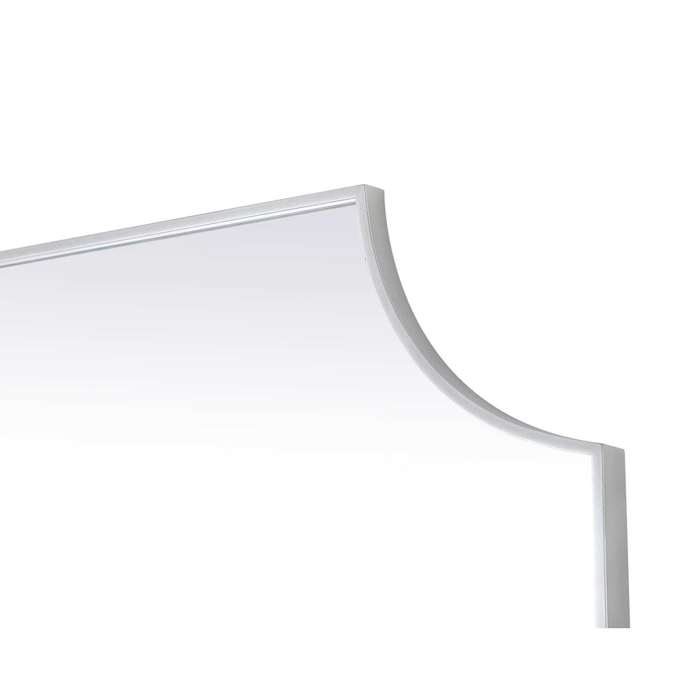 Notched Metal Mirror 36x42 inch in Silver. Picture 5
