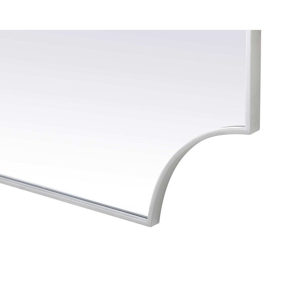 Notched Metal Mirror 36x42 inch in Silver. Picture 6