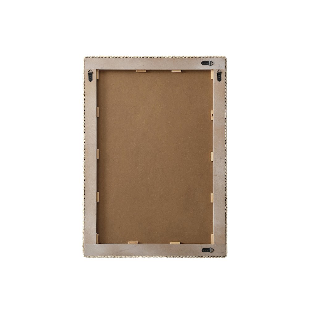 Rectangle Cornhusk Mirror 30x42 in Linen White. Picture 11