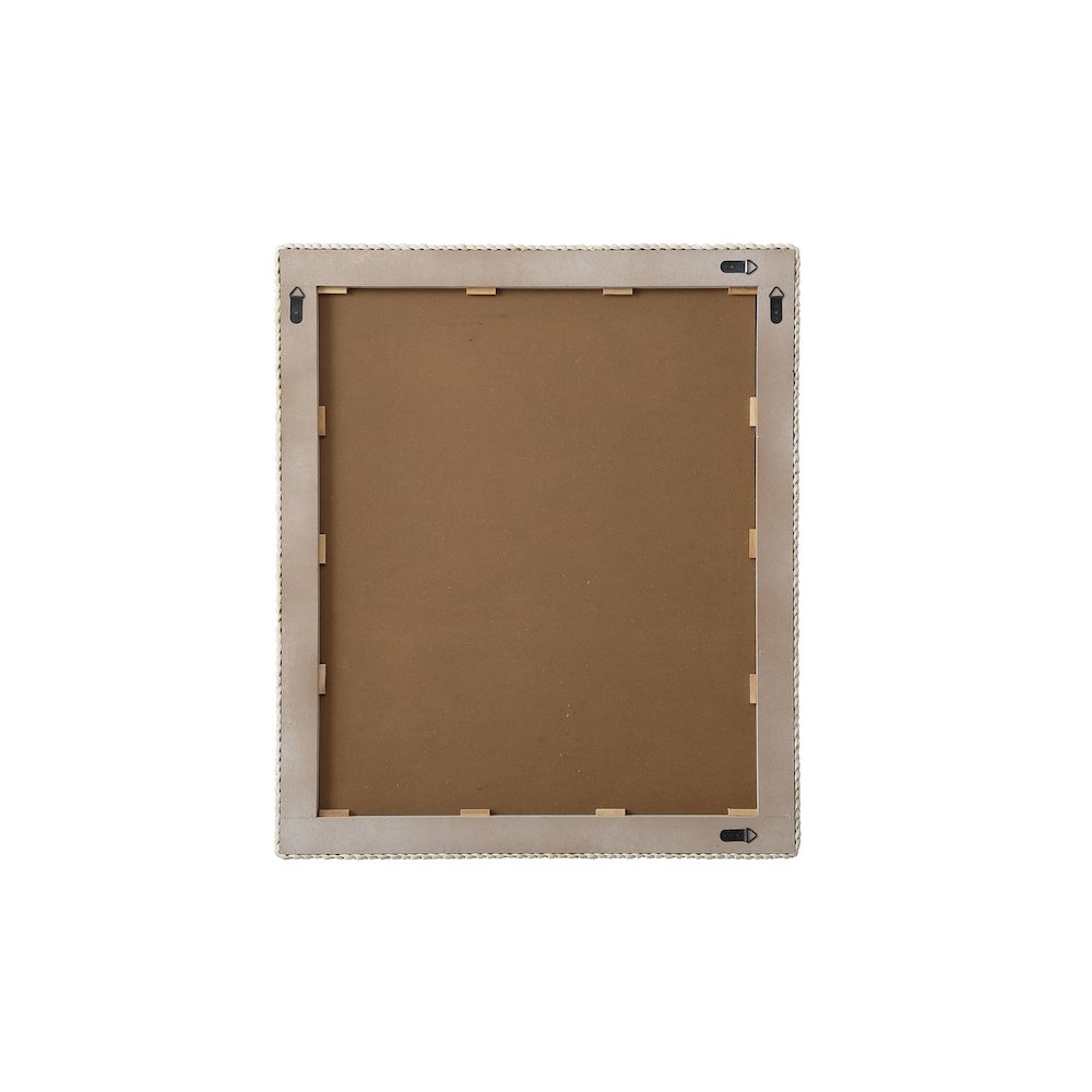 Rectangle Cornhusk Mirror 36x42 in Linen White. Picture 11