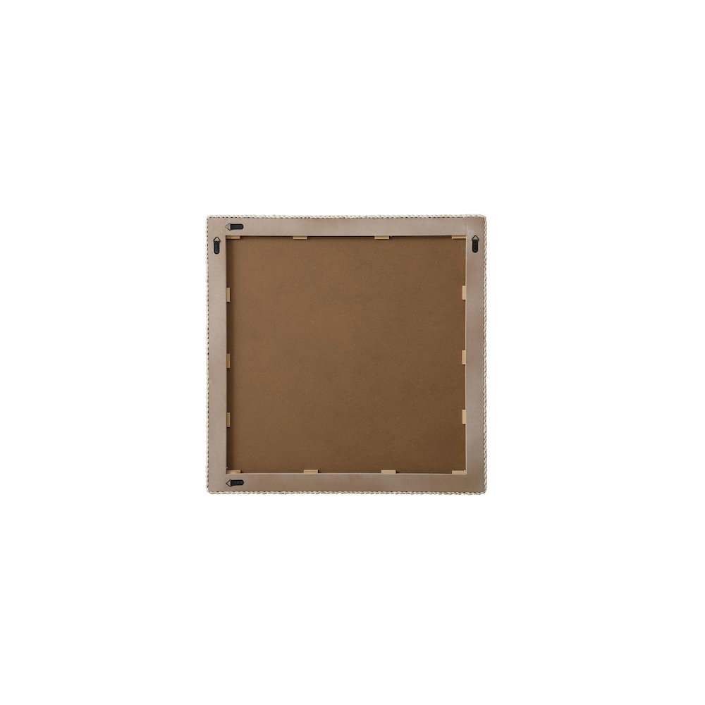 Rectangle Cornhusk Mirror 40x40 in Linen White. Picture 7