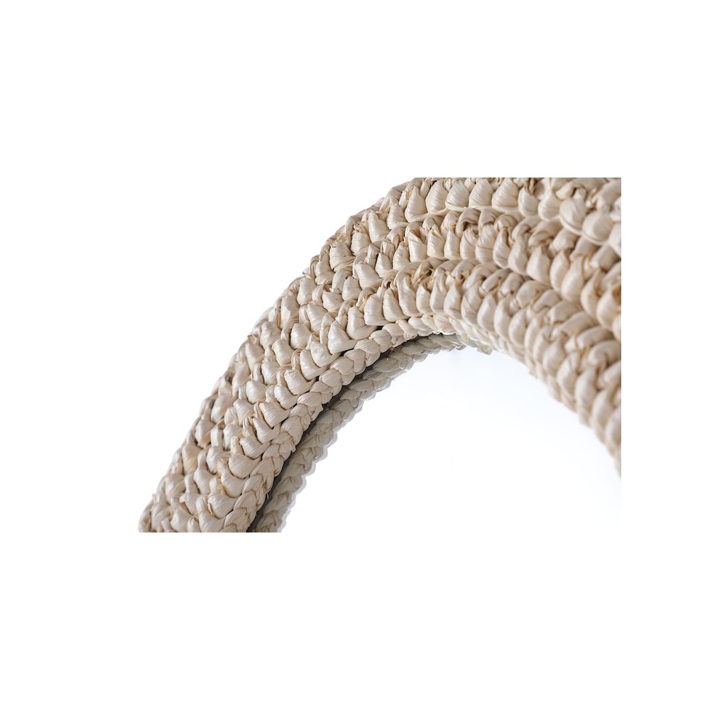 Oval Cornhusk Mirror 24x42 in Linen White. Picture 7