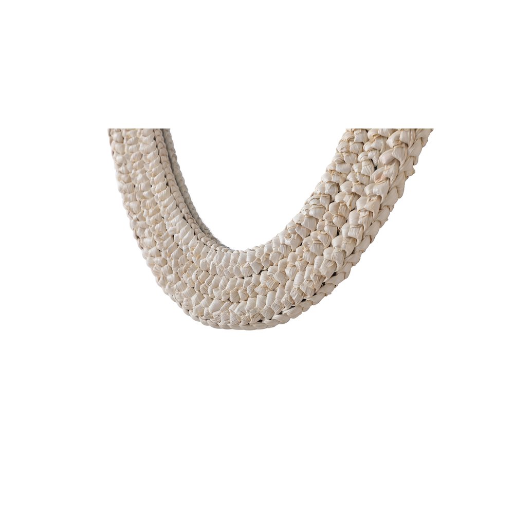 Oval Cornhusk Mirror 24x42 in Linen White. Picture 9