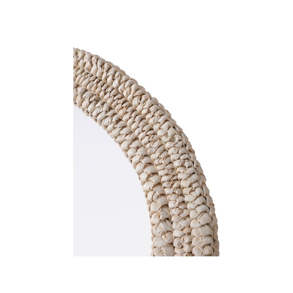 Oval Cornhusk Mirror 27x36 in Linen White. Picture 9
