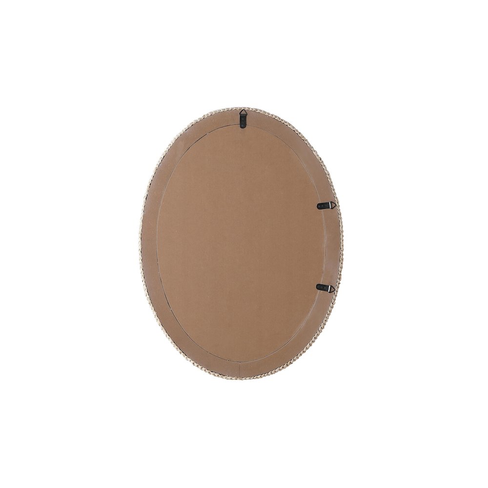 Oval Cornhusk Mirror 27x36 in Linen White. Picture 10