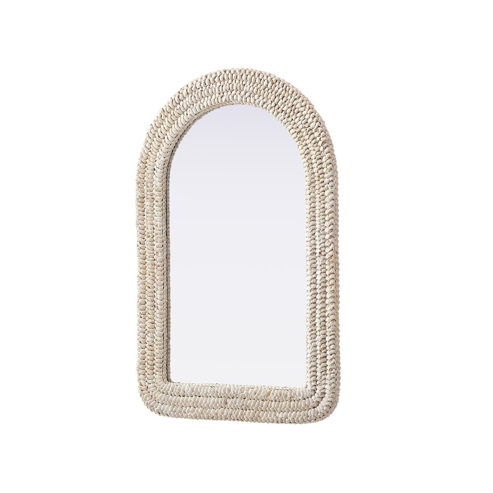 Arch Cornhusk Mirror 24x36 in Linen White. Picture 4