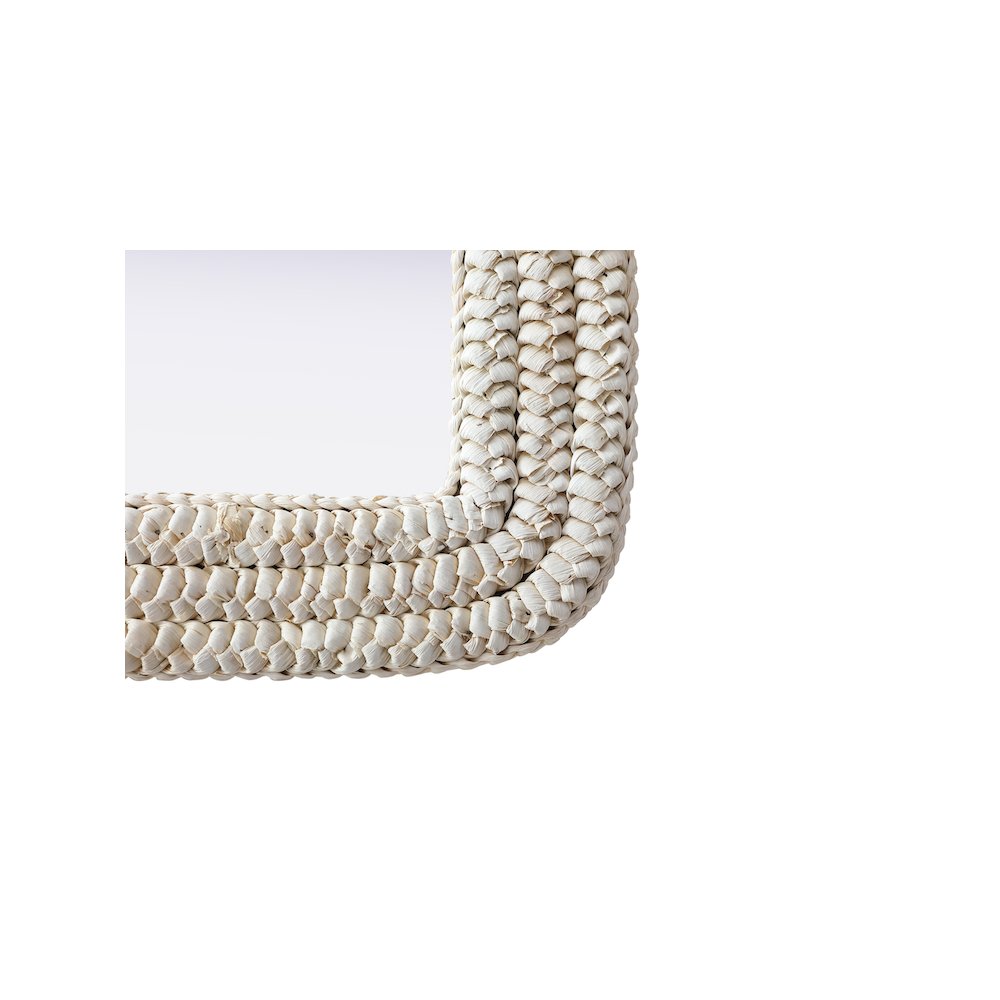 Arch Cornhusk Mirror 24x36 in Linen White. Picture 5