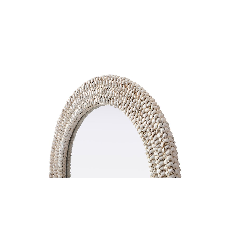 Arch Cornhusk Mirror 24x36 in Linen White. Picture 6