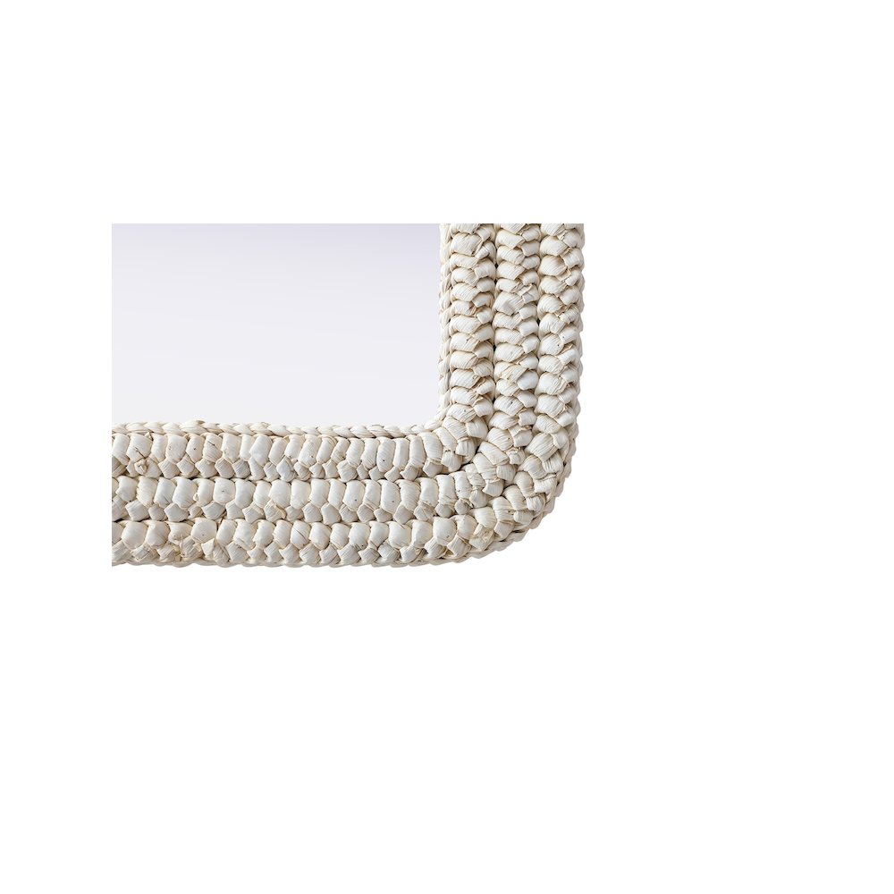 Arch Cornhusk Mirror 24x42 in Linen White. Picture 5