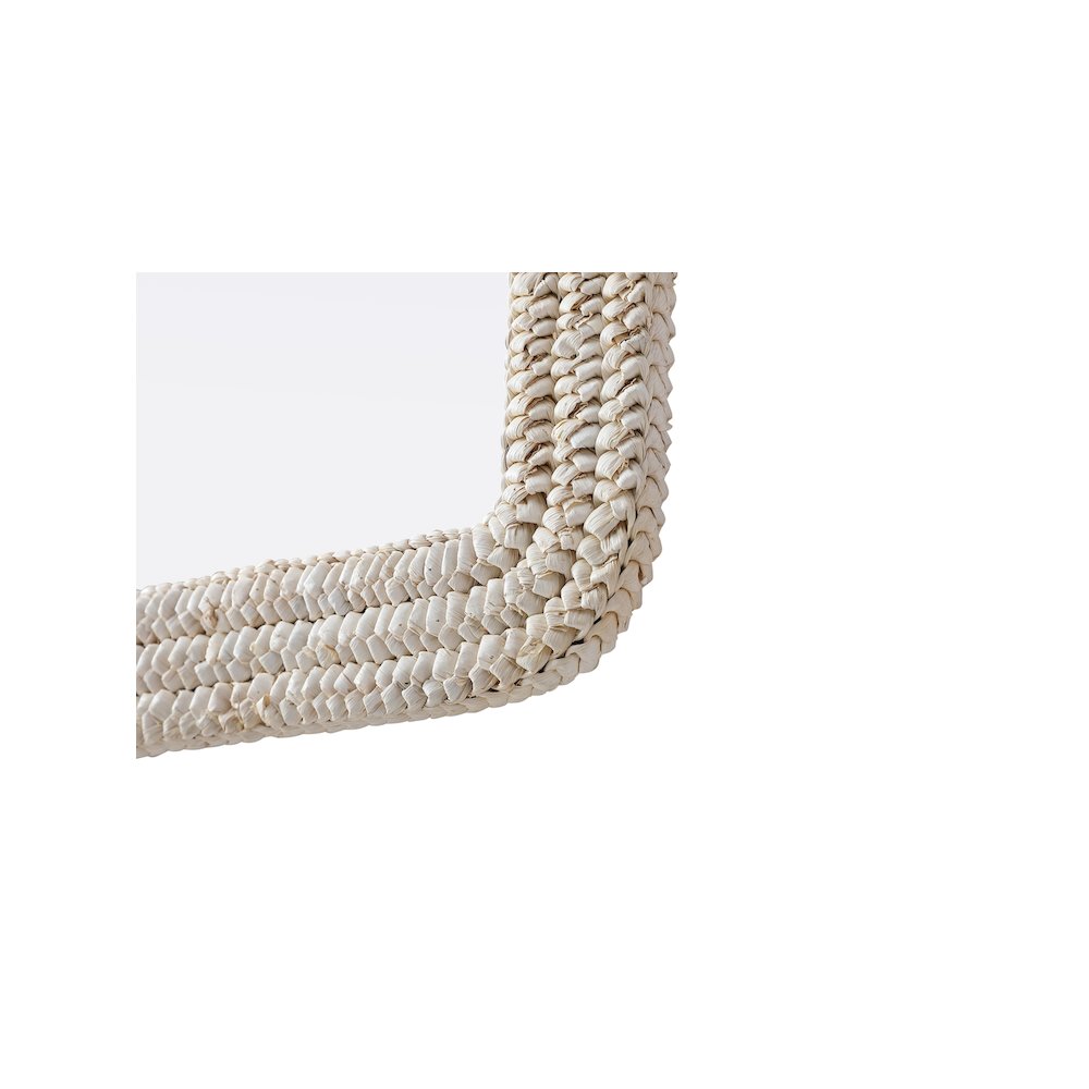 Arch Cornhusk Mirror 24x42 in Linen White. Picture 6