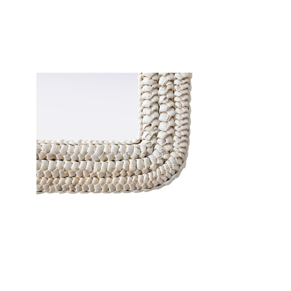 Arch Cornhusk Mirror 27x36 in Linen White. Picture 5