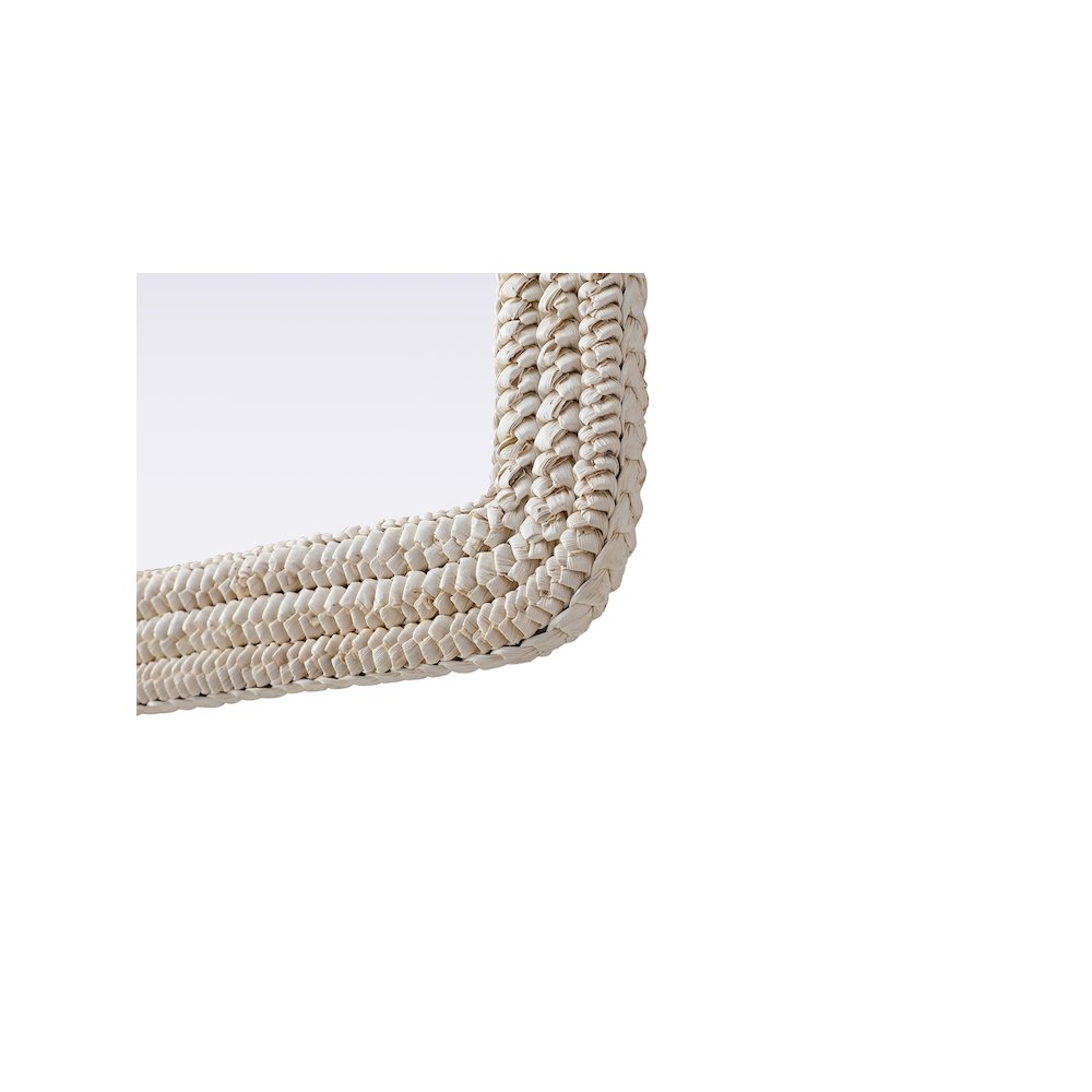 Arch Cornhusk Mirror 27x36 in Linen White. Picture 6