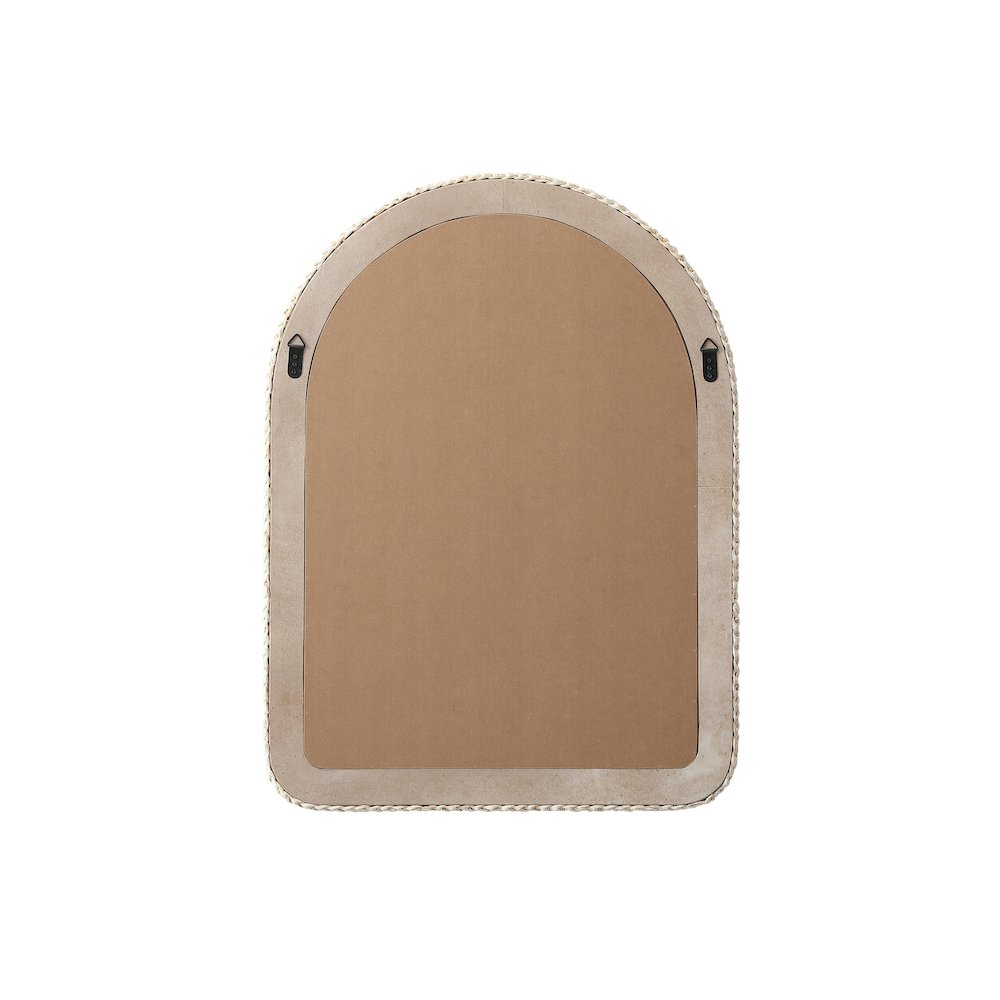 Arch Cornhusk Mirror 27x36 in Linen White. Picture 7