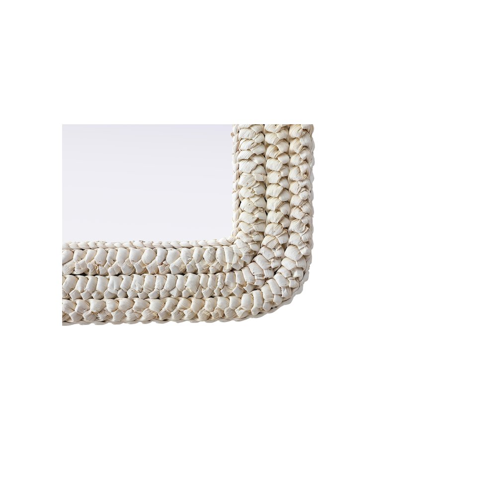 Arch Cornhusk Mirror 27x42 in Linen White. Picture 5