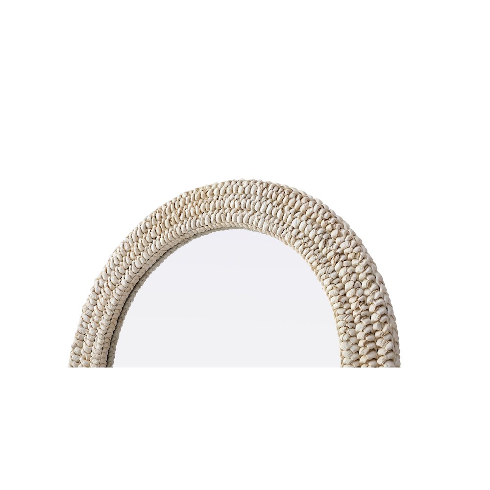 Arch Cornhusk Mirror 27x42 in Linen White. Picture 6