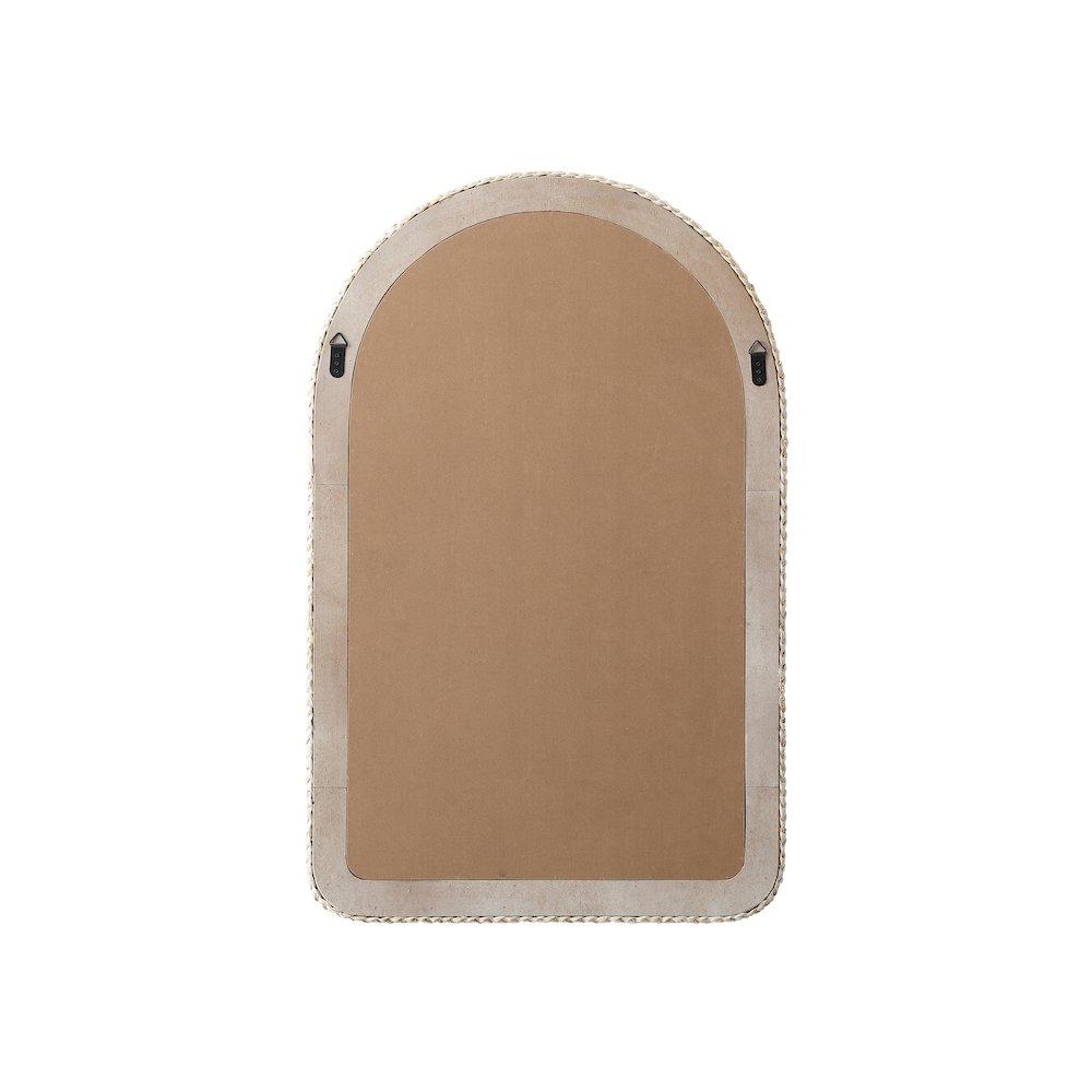 Arch Cornhusk Mirror 27x42 in Linen White. Picture 7