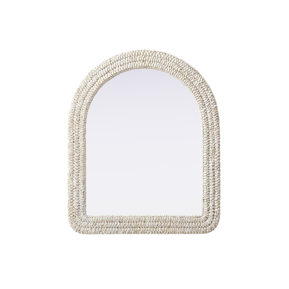 Arch Cornhusk Mirror 30x36 in Linen White. Picture 1