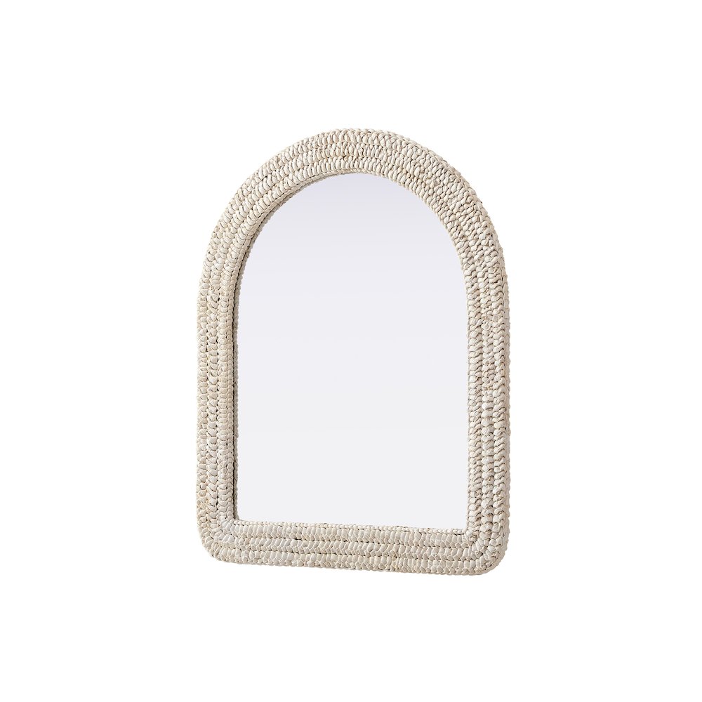 Arch Cornhusk Mirror 30x36 in Linen White. Picture 4