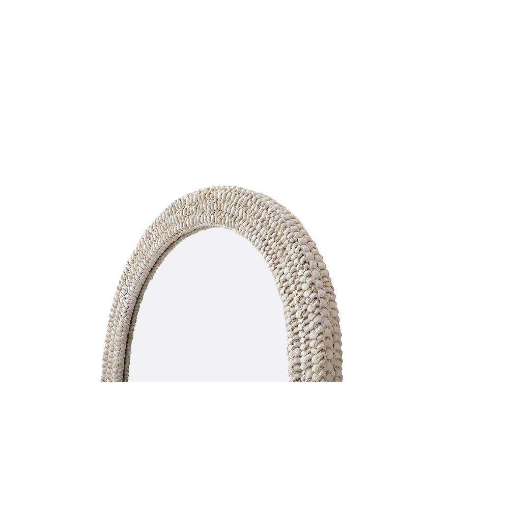 Arch Cornhusk Mirror 30x42 in Linen White. Picture 5