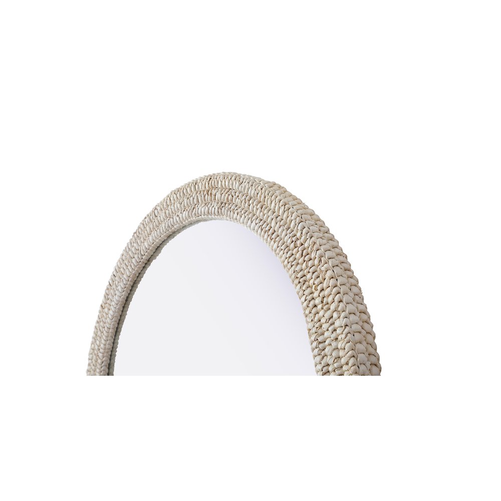 Arch Cornhusk Mirror 36x42 in Linen White. Picture 5