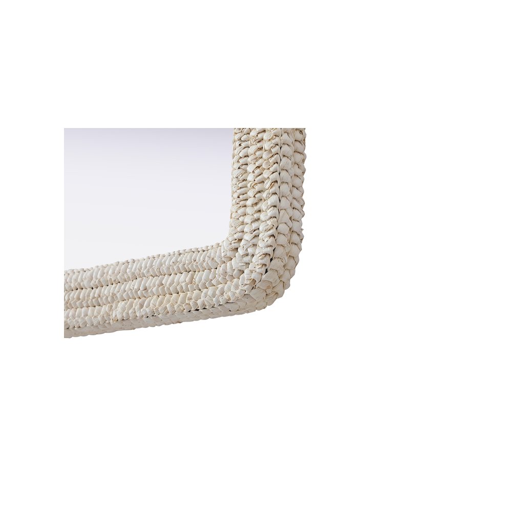 Arch Cornhusk Mirror 36x42 in Linen White. Picture 6
