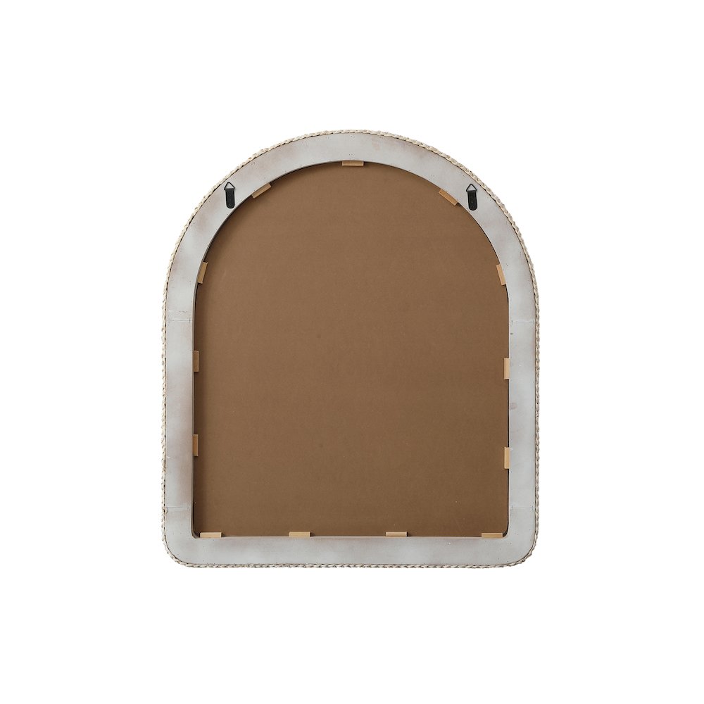 Arch Cornhusk Mirror 36x42 in Linen White. Picture 7