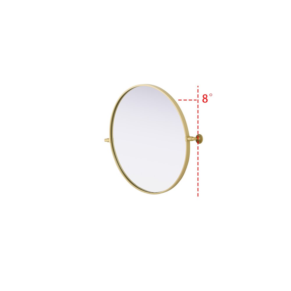 Amoura 24X24 Pivot Mirror In Brass. Picture 5