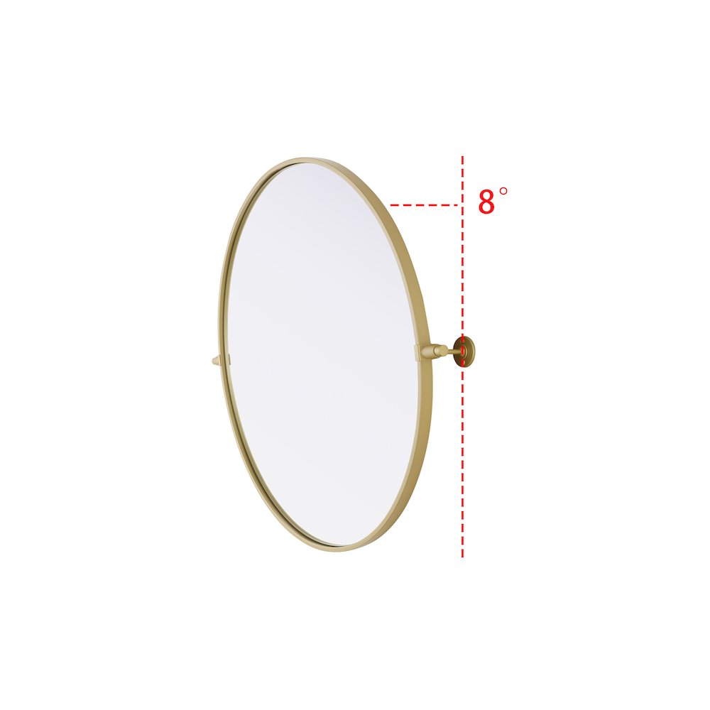 Amoura 30X30 Pivot Mirror In Brass. Picture 5