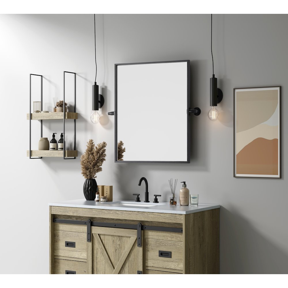 Amoura 20X24 Pivot Mirror In Black. Picture 3