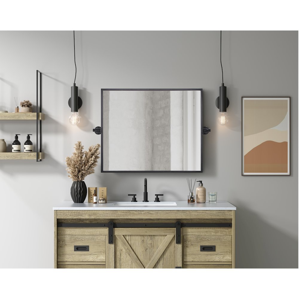 Amoura 20X24 Pivot Mirror In Black. Picture 8