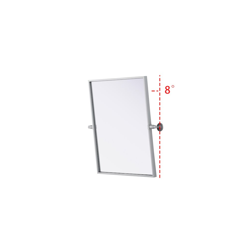 Amoura 20X24 Pivot Mirror In Silver. Picture 5
