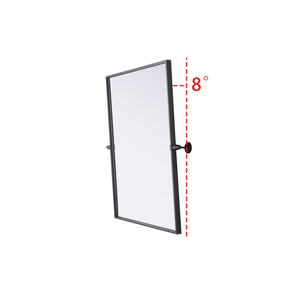 Amoura 24X30 Pivot Mirror In Black. Picture 5
