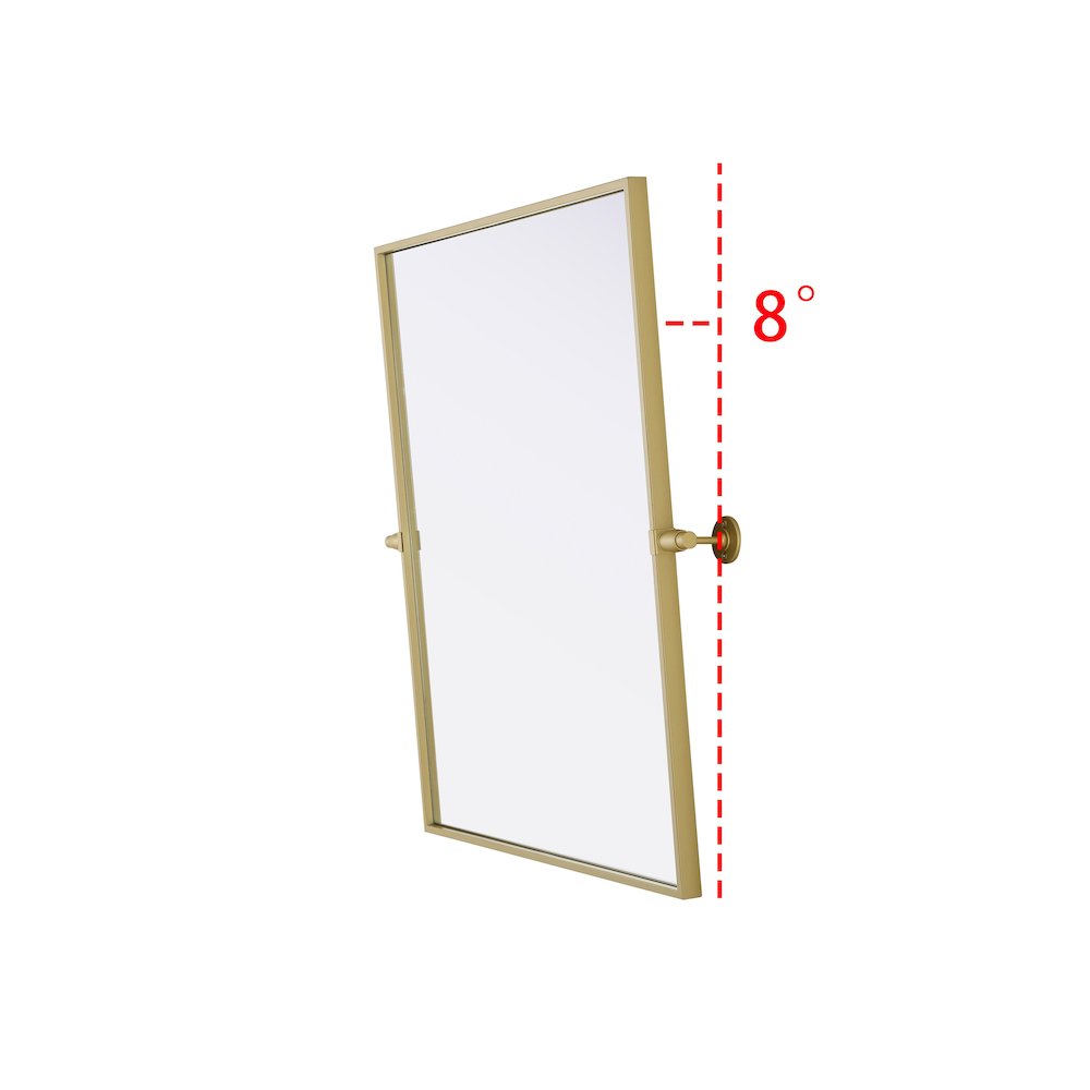 Amoura 24X30 Pivot Mirror In Brass. Picture 5