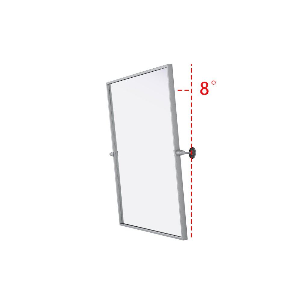 Amoura 24X30 Pivot Mirror In Silver. Picture 5