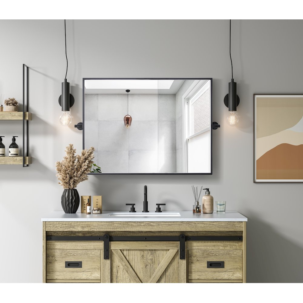 Amoura 24X32 Pivot Mirror In Black. Picture 8