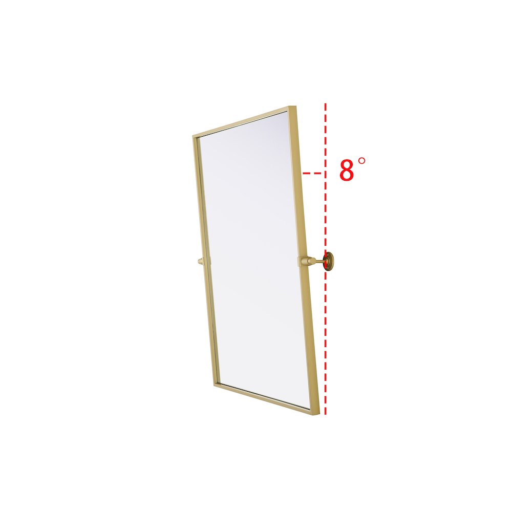 Amoura 24X32 Pivot Mirror In Brass. Picture 5