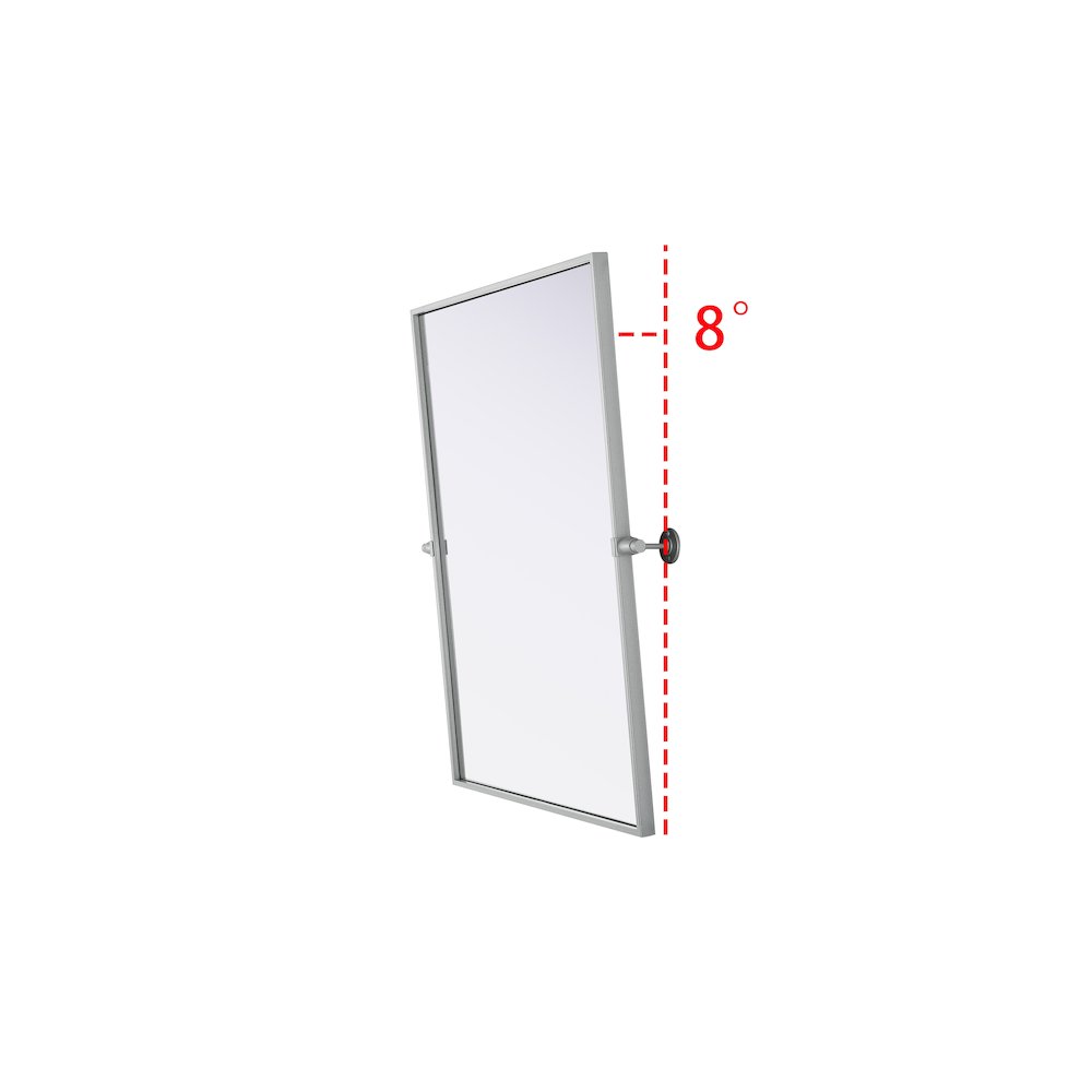 Amoura 24X32 Pivot Mirror In Silver. Picture 5