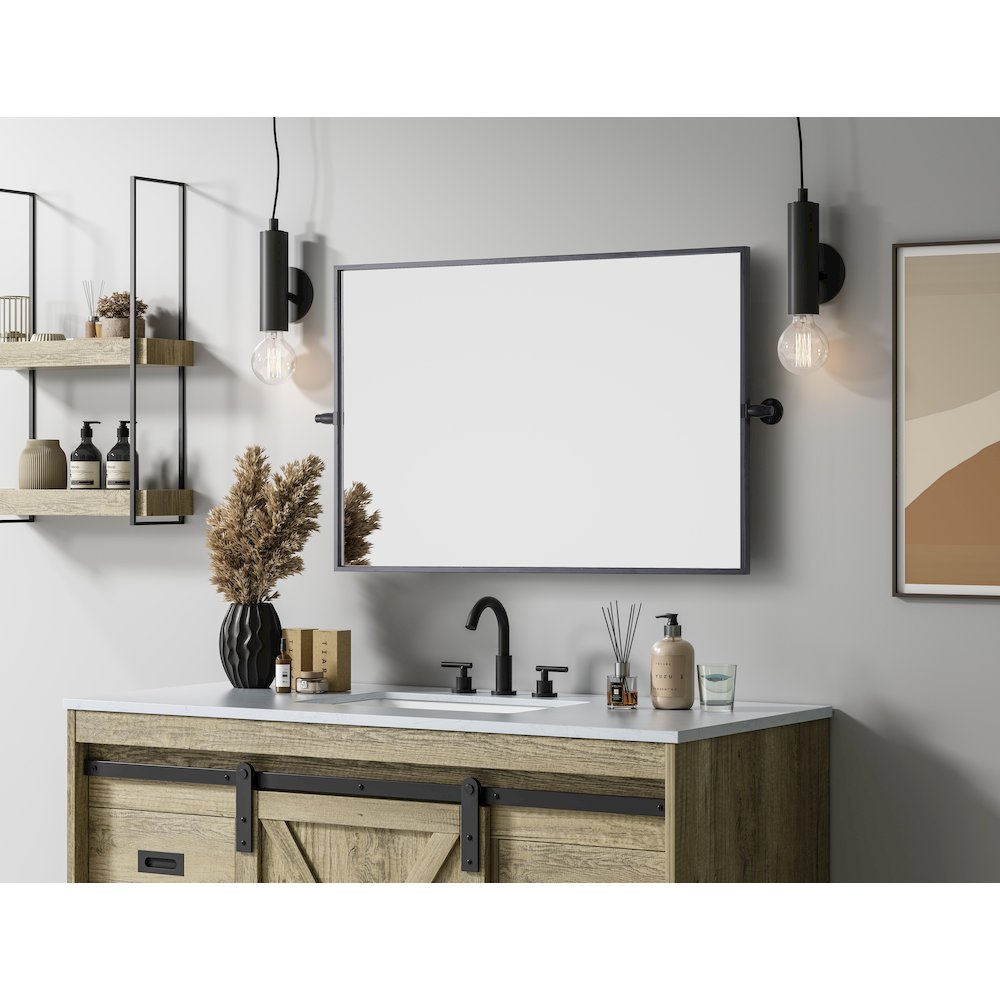 Amoura 24X36 Pivot Mirror In Black. Picture 9