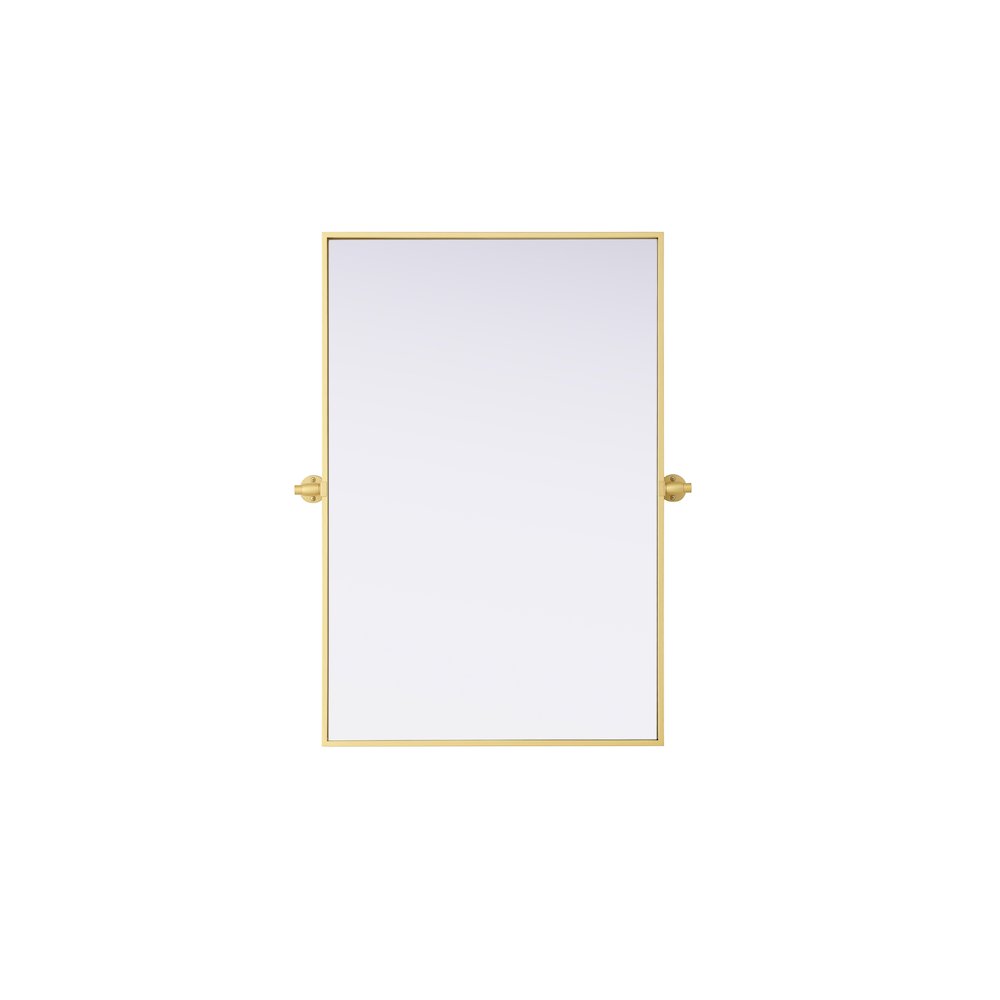 Amoura 24X36 Pivot Mirror In Brass. Picture 1