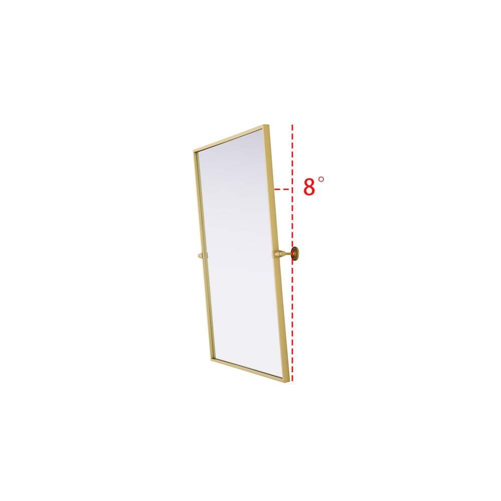 Amoura 24X36 Pivot Mirror In Brass. Picture 5