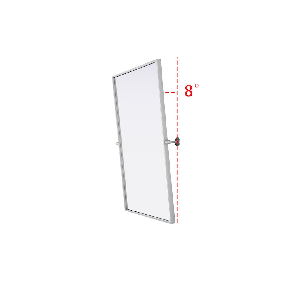 Amoura 24X36 Pivot Mirror In Silver. Picture 5