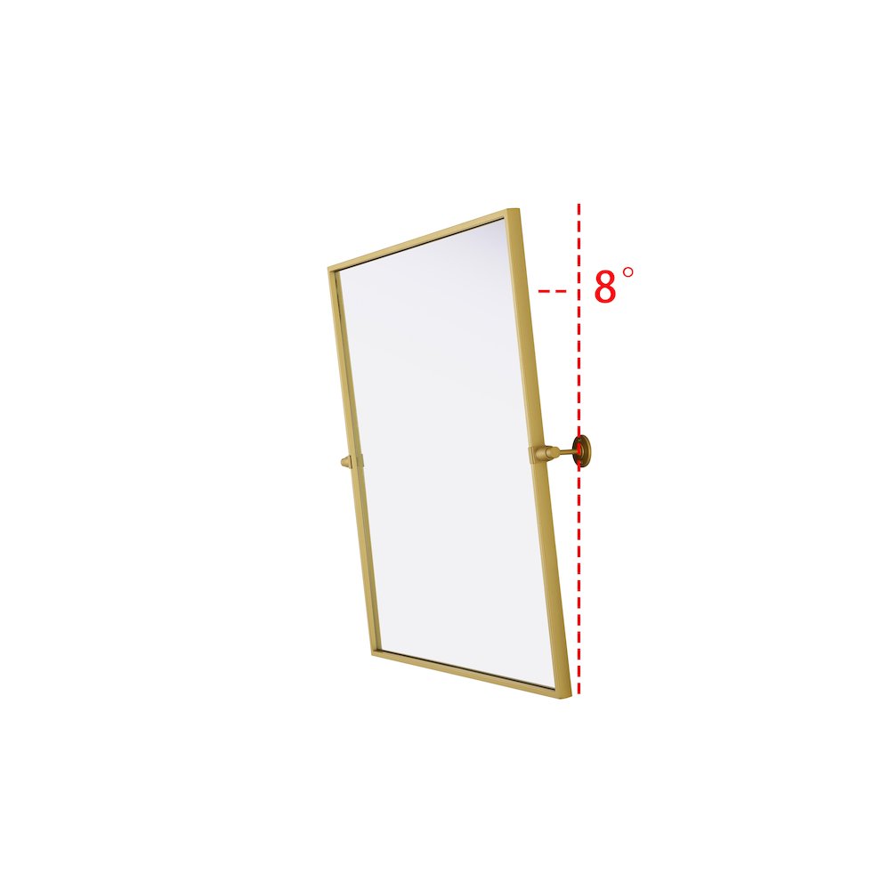 Amoura 27X30 Pivot Mirror In Brass. Picture 5