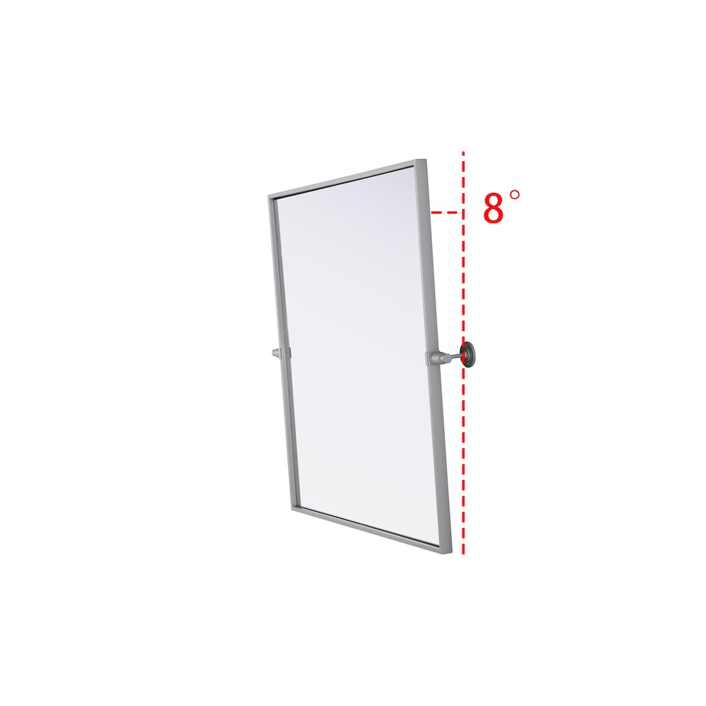 Amoura 27X30 Pivot Mirror In Silver. Picture 5